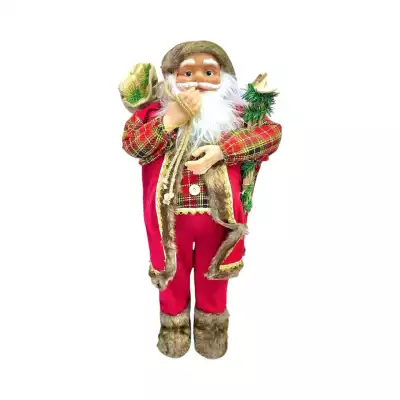 Декоративная фигурка «Дед Мороз», праздничная клетка 90 см, красная